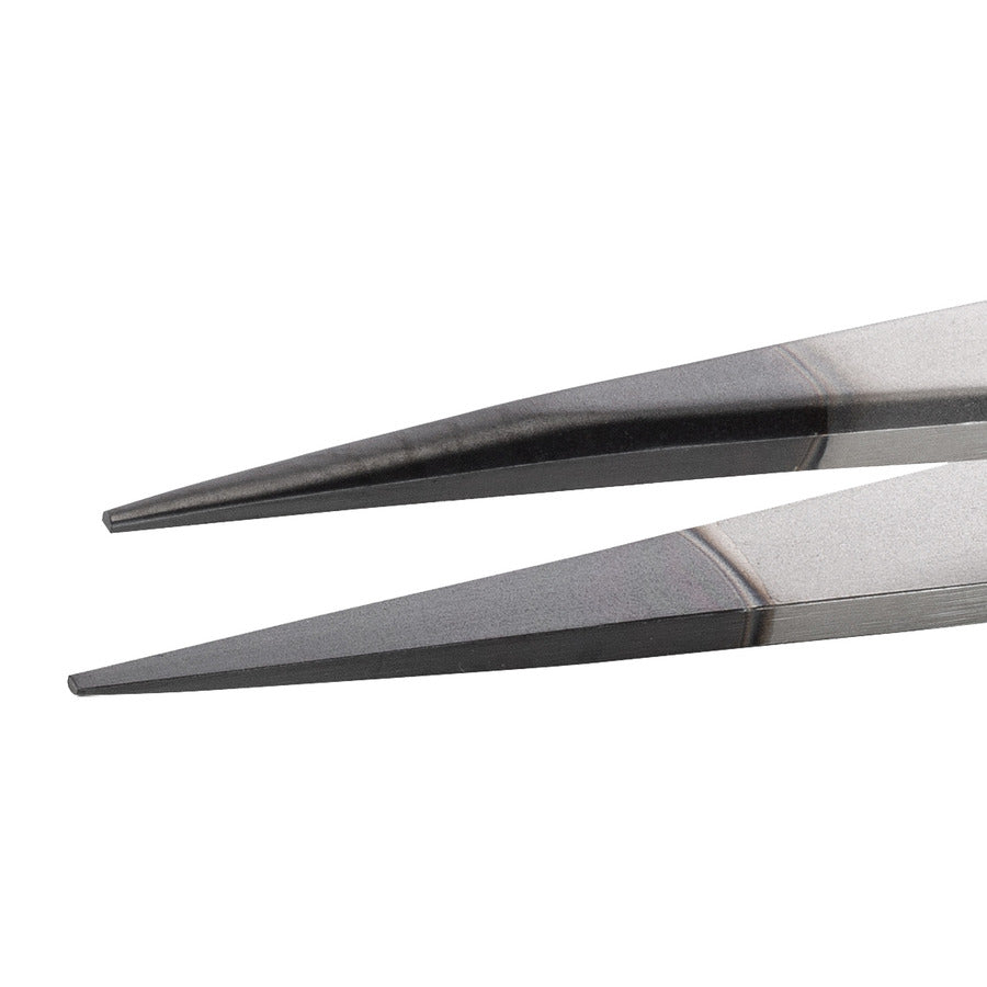 Techni-Pro 758TW0000 ESD-Pinzette, Diamantspitzen, Form 00, Edelstahl, dick, stark, 11,9 cm