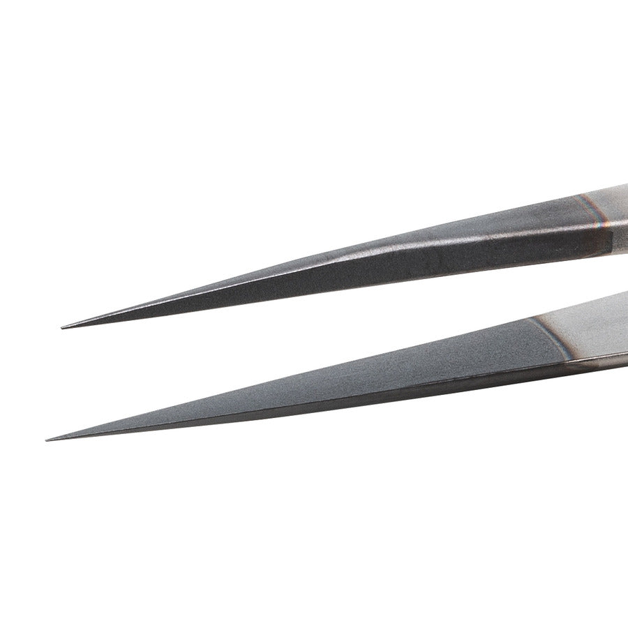 Techni-Pro 758TW0010 ESD-Pinzette mit Diamantbeschichtung, Form 3C, säurebeständig/antimagnetisch, Edelstahl, fein, spitz, 10,9 cm