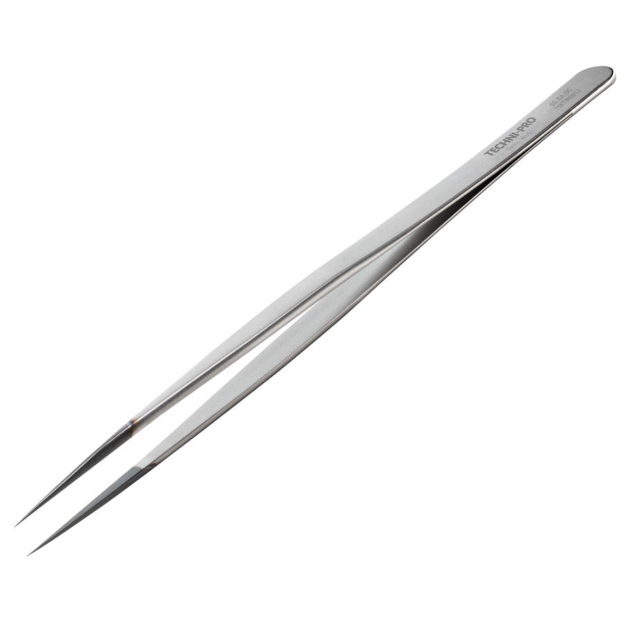 Techni-Pro 758TW0013 ESD Diamantpinzette, Ausführung SS, säure-/antimagnetisch, Edelstahl, sehr spitz, 140 mm