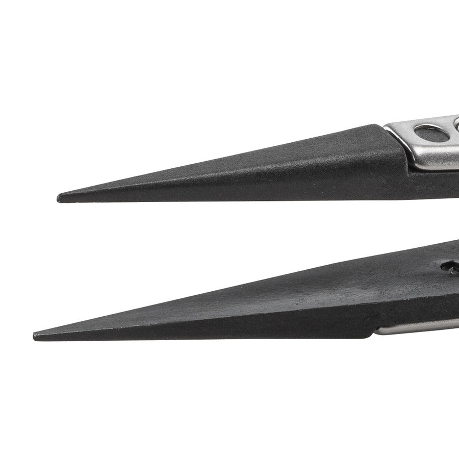 Techni-Pro 758TW0259 ESD-Pinzette mit Kunststoffspitze, Stil 259, Kohlefaser-Spitzen A259CF, spitz, 5,1 Zoll