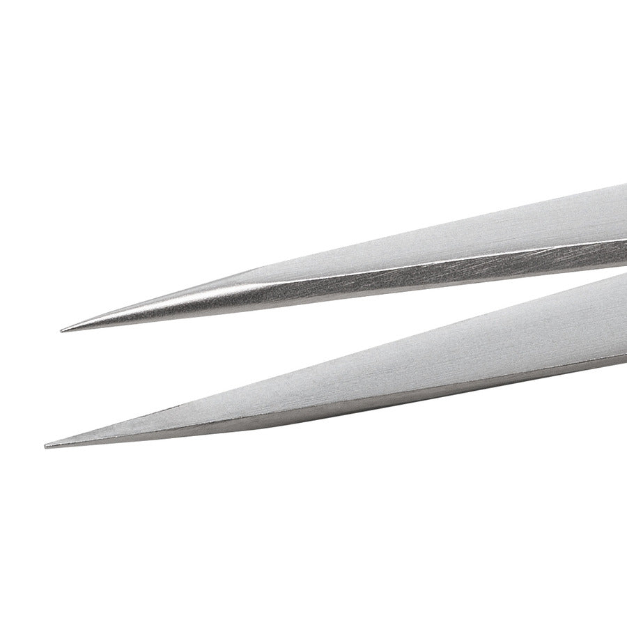 Techni-Pro 758TW033 Economy Tweezers, Style 3C, Anti-Acid/Anti-Mag, SS, Fine, Pointed, 4.3"