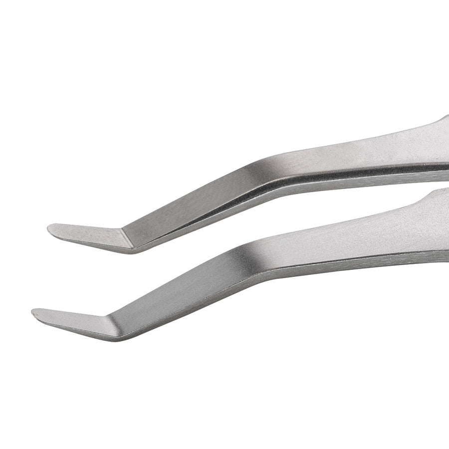 Techni-Pro 758TW066 High Precision Tweezers, Style 2A, Anti-Acid/Anti-Mag, SS, Bent, Round, 4.7"