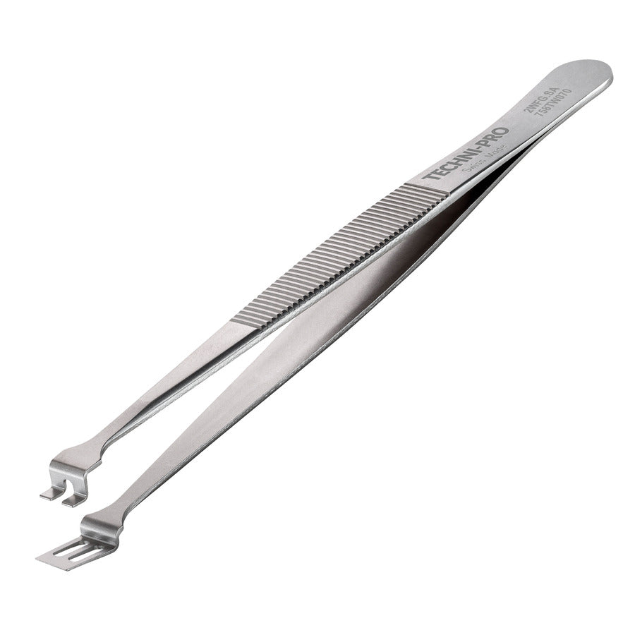 Techni-Pro 758TW070 Wafer Tweezers, Style 2WFG, Anti-Acid/Anti-Mag, SS, Handling 2in, 4.7"