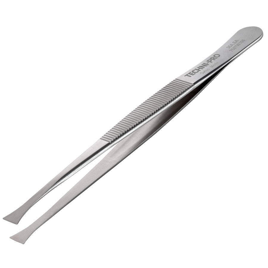 Techni-Pro 758TW106 High Precision Tweezers, Style 35A, Anti-Acid/Anti-Mag, SS, Thin, Flat, 4.7"