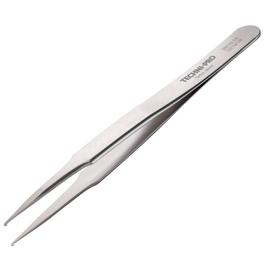 Techni-Pro 758TW109 SMD Tweezers, Style SM109, Anti-Acid/Anti-Mag, SS, 4.7"
