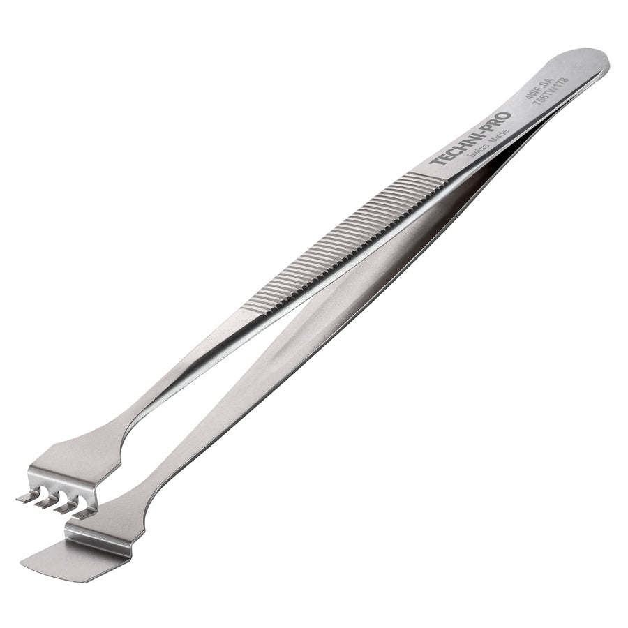 Techni-Pro 758TW178 Wafer-Pinzette, Stil 4WF, säurebeständig/antimagnetisch, Edelstahl, für 3-Zoll-Wafer, 4,9 Zoll