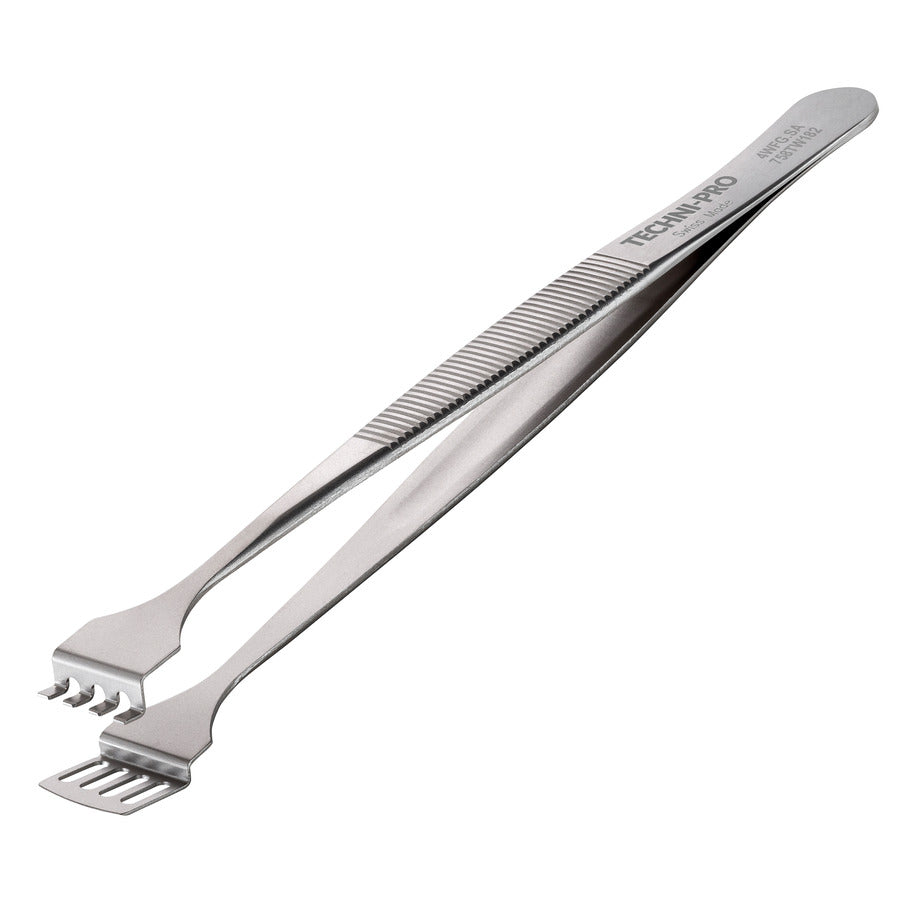 Techni-Pro 758TW182 Wafer Tweezers, Style 4WFG, Anti-Acid/Anti-Mag, SS, Handling 3in, 4.9"