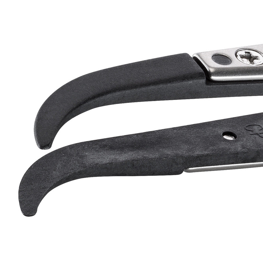 Techni-Pro 758TW204 ESD-Kunststoffspitzenpinzette, Stil 2A, Carbon Peek, A2ABCP, gebogen, rund, 5,1"