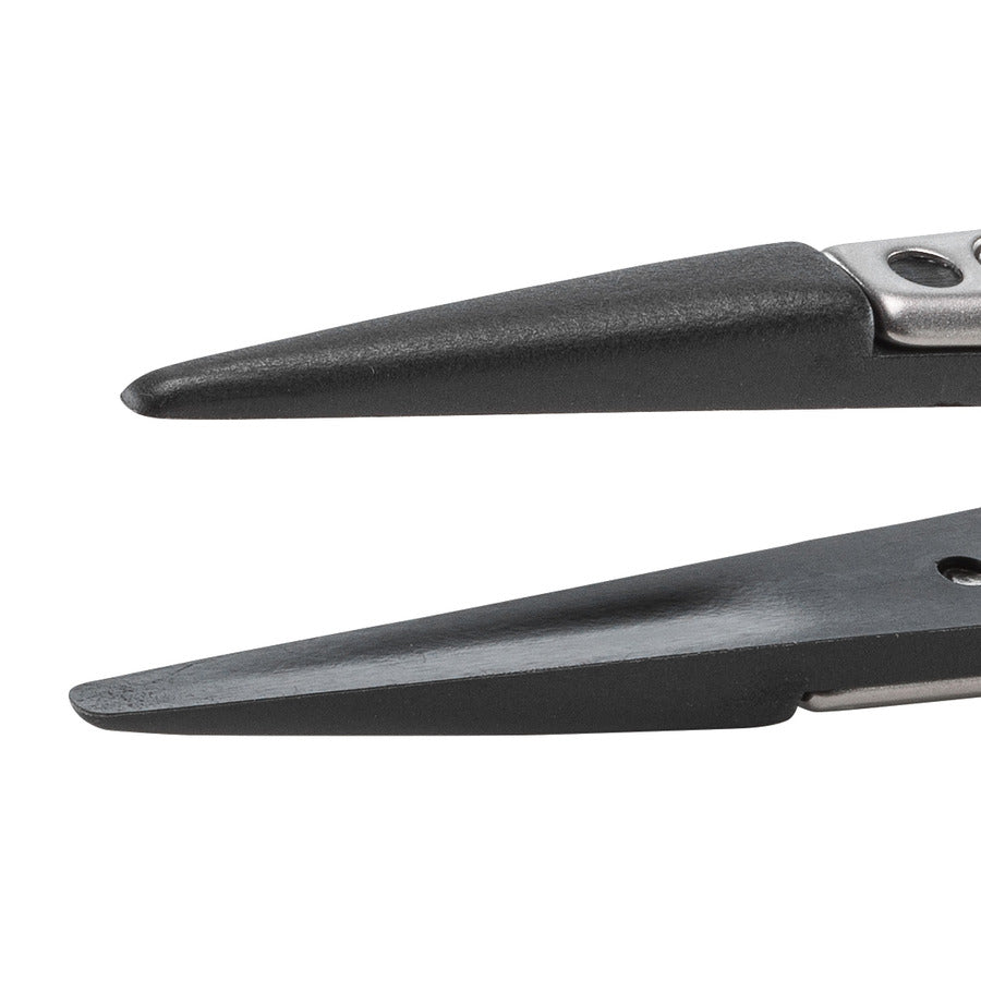 Techni-Pro 758TW215 ESD-Pinzette mit Kunststoffspitze, Stil 249, Carbon-PEEK-Spitzen A249CP, dick, 13 cm