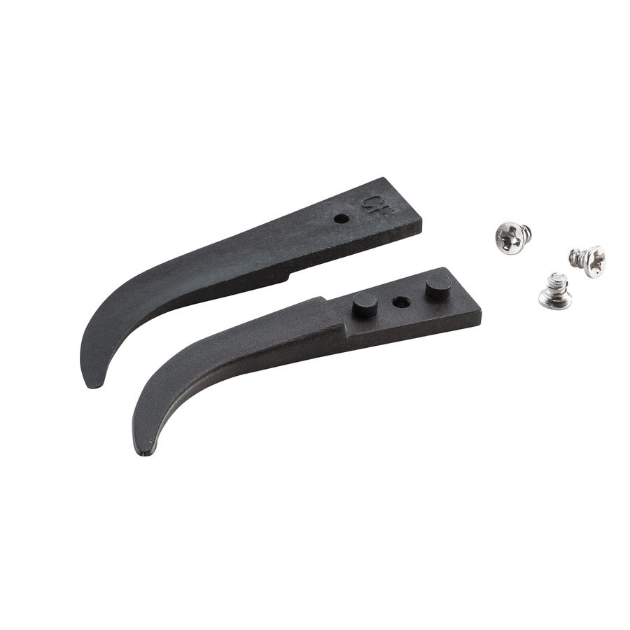 Techni-Pro 758TW255 ESD Plastic Tips, Style 2A, Carbon Fiber Tips for 2ABCFR.SA, Curved, Round, 1.6"
