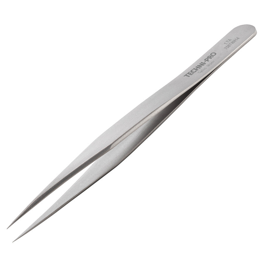 Techni-Pro 758TW414 Hochpräzise Pinzette, Stil 1, Titan, Fein, Scharf, 12 cm