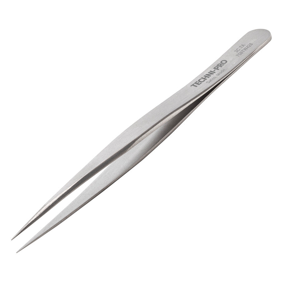 Techni-Pro 758TW428 Hochpräzisionspinzette, Stil 3C, Titan, fein, spitz, 4,3 Zoll