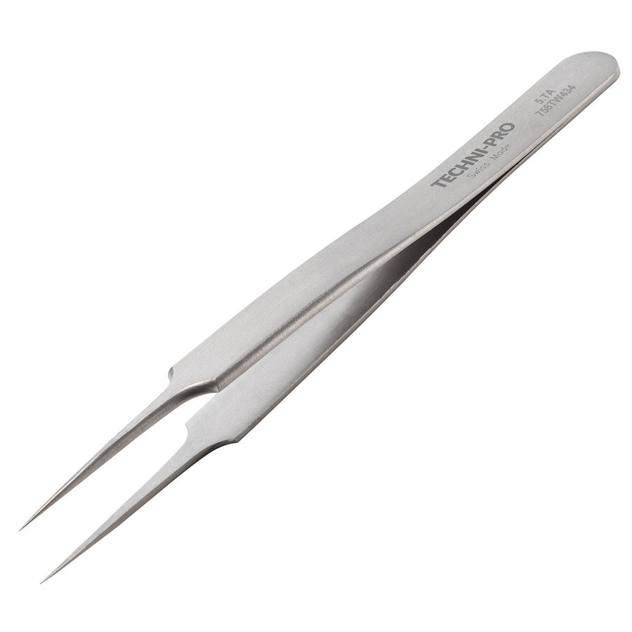 Techni-Pro 758TW434 Hochpräzisionspinzette, Stil 5, Titan, Fein, Scharf, 4.3"