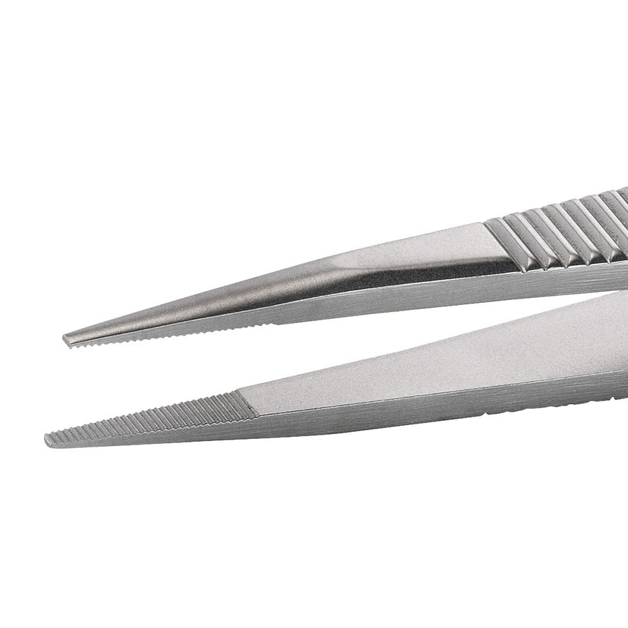 Techni-Pro 758TW450 High Precision Tweezers, Style 00D, Anti-Acid/Anti-Mag, SS, Serrated, 4.7"