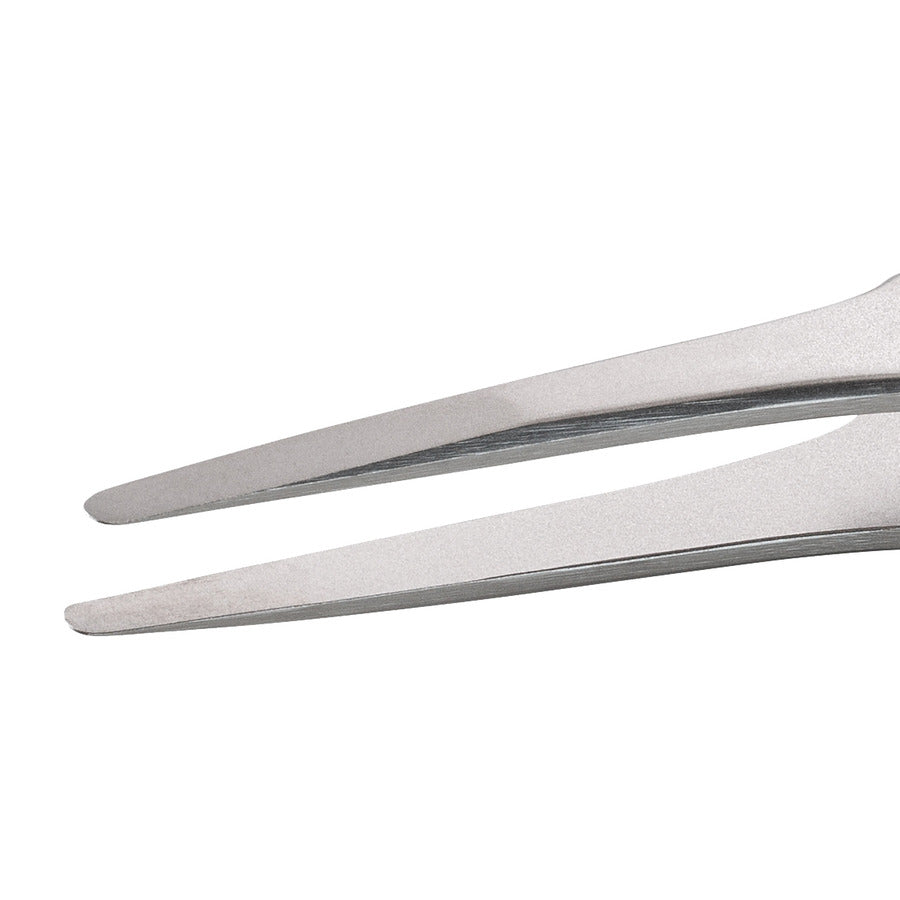 Techni-Pro 758TW462 High Precision Tweezers, Style 2A, Anti-Acid/Anti-Mag, SS, Round, Flat, 4.7"