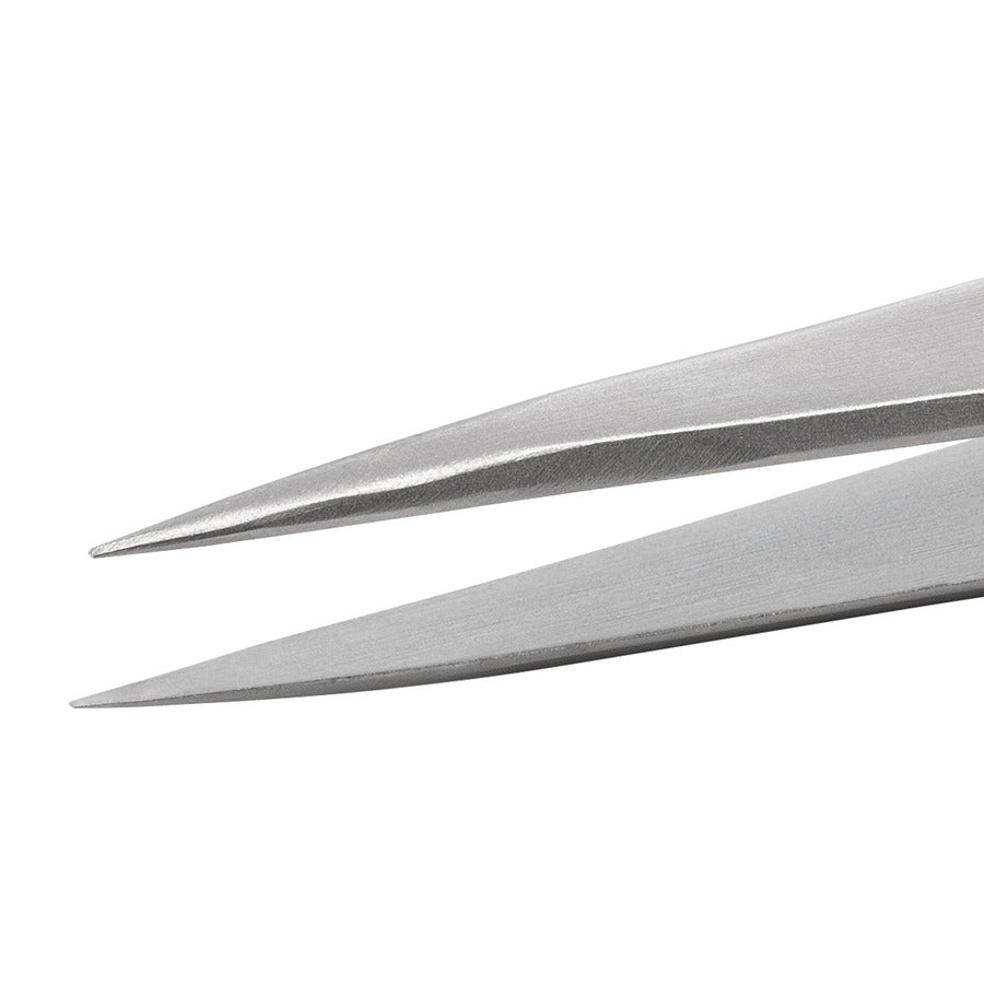 Techni-Pro 758TW538 Boley Pinzette, Stil MM, Säurebeständig/Antimagnetisch, Edelstahl, Fein, Spitzer Tip, Stark, 12,45 cm