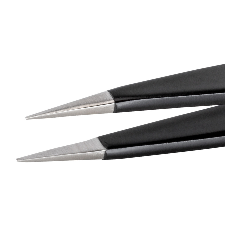 Techni-Pro 758TW560 ESD Pinzette, Epoxidharzbeschichtung, Stil 00, säure-/magnetresistent, Edelstahl, dick, robust, 11,9 cm