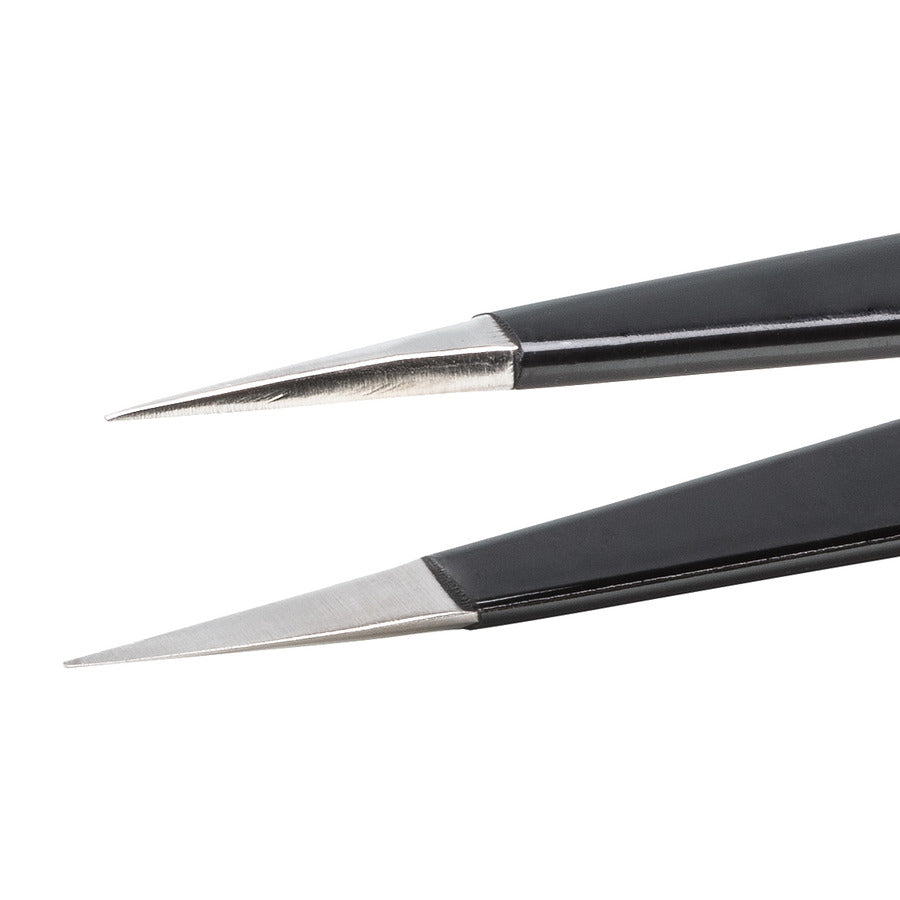 Techni-Pro 758TW562 ESD-Epoxy-beschichtete Pinzette, Stil 3C, antimagnetisch, Edelstahl, fein, spitz, 4.3"