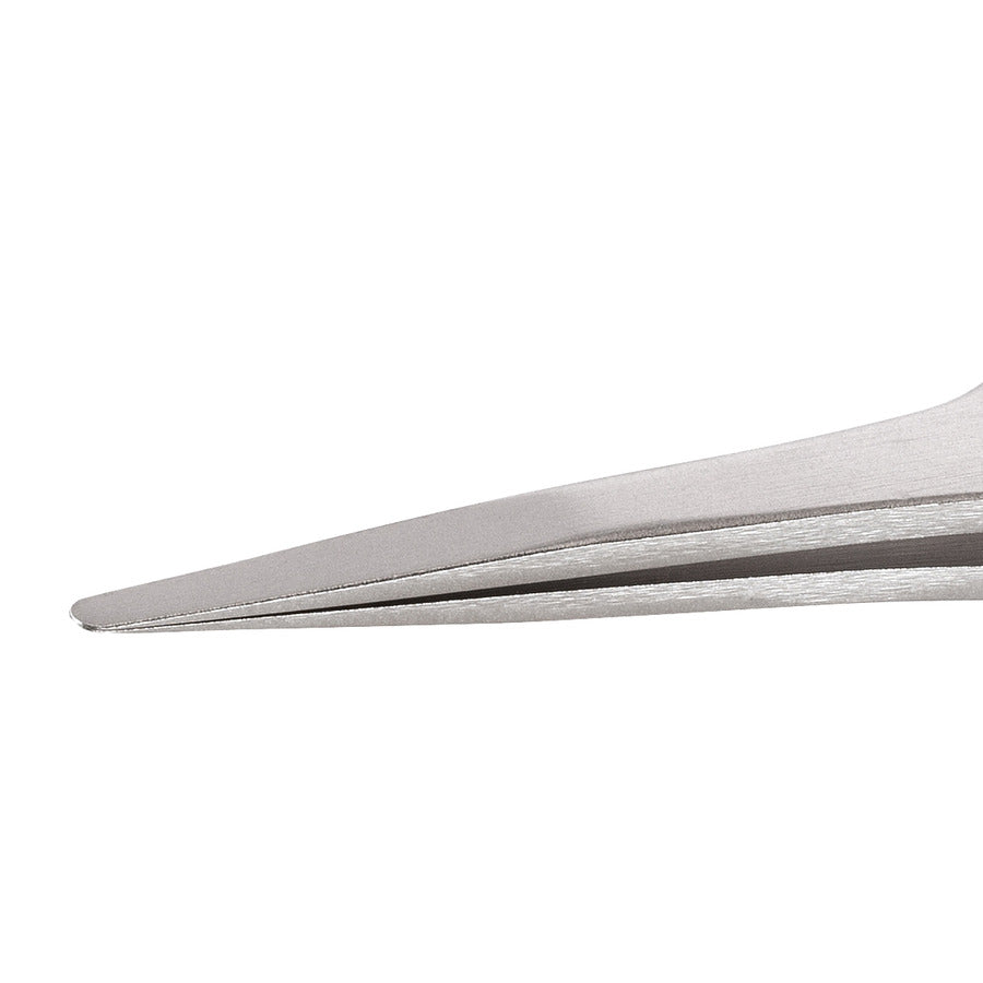 Techni-Pro 758TW602 Pinzette mit umgekehrter Wirkung, Stil 2AX, säurebeständig/antimagnetisch, SS, rund, flach, 4,7"