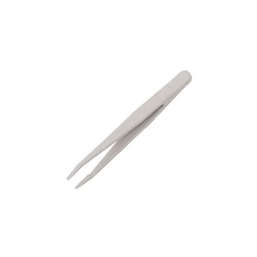 Techni-Pro 758TW624 Tweezers, Glass-Filled Delrin Flat Pt Gray