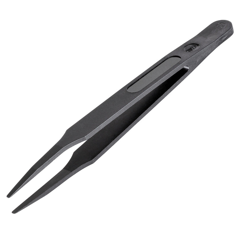 Techni-Pro 758TW702 Reinraum-ESD-Vollkunststoffpinzette, Stil 702A, PVDF, rund, flach, 4,5"