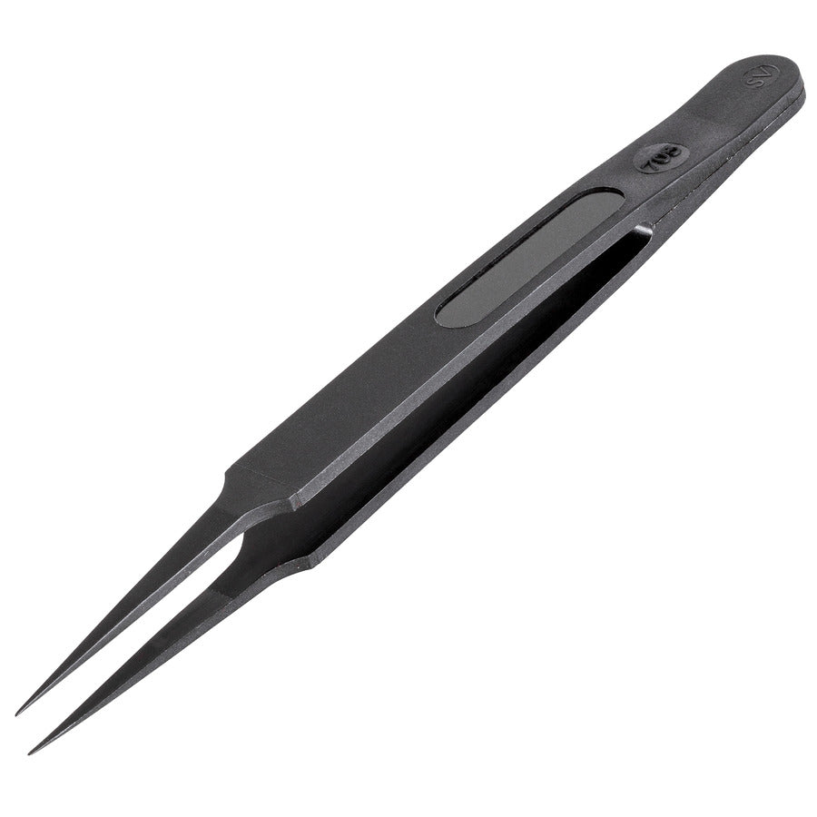 Techni-Pro 758TW705 Reinraum-ESD-Pinzette aus Vollkunststoff, Modell 705, PVDF, sehr fein, spitz, 4,5"