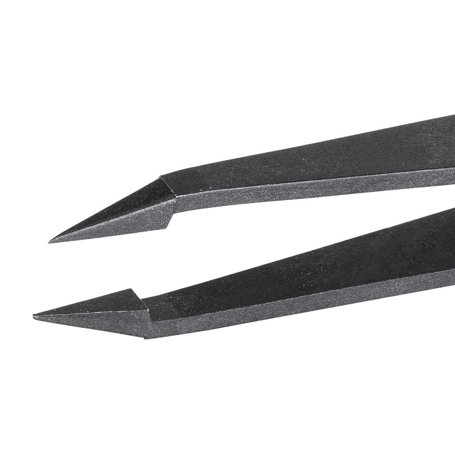 Techni-Pro 758TW707 Reinraum-ESD-Pinzette, Vollkunststoff, Stil 707, PVDF-Kunststoff, Fein, kurz, 4.5"