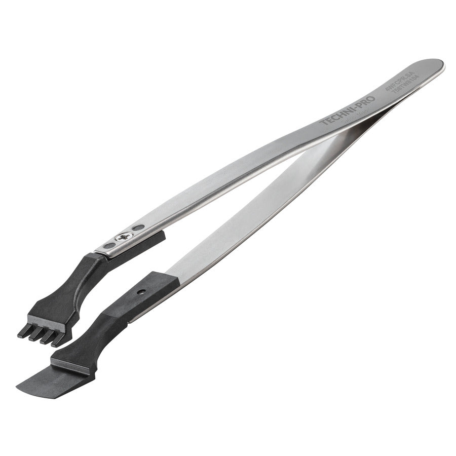 Techni-Pro 758TW8104 ESD-Pinzette mit Kunststoffspitze, Form 4WF, Carbon PEEK Spitzen A4WFCP, Wafer, 5,1 Zoll