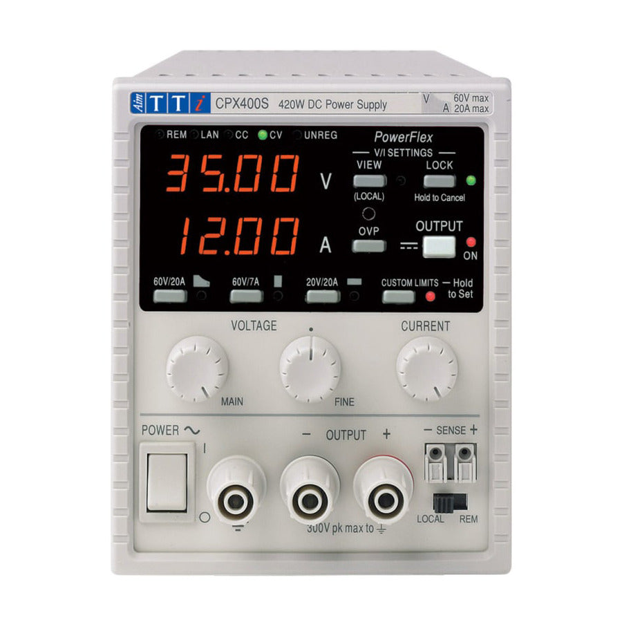 Aim-TTi CPX400S Einfach-DC-Netzteil, PowerFlex, 1 Kanal, Einzelausgang, 60V, 20A, 420W, CPX-Serie