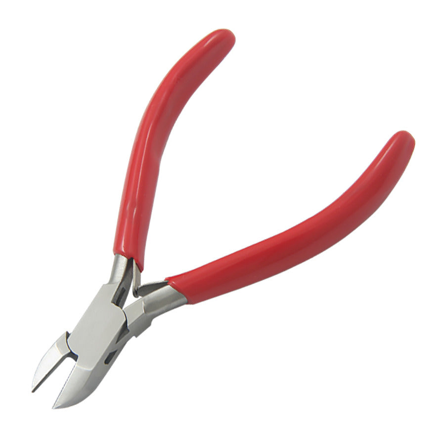 Techni-Pro CUT-497 Cutter, Diagonal, Round, 4.5" OAL, Semi Flush, PVC Handle, Stainless Steel