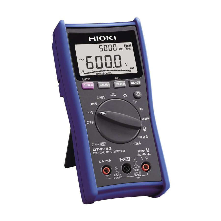 Hioki DT4253 Handheld Digital Multimeter, 60 uA to 60mA, HVAC Uses, DT4200 Series