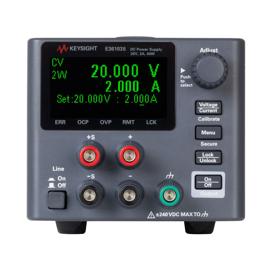 Keysight E36103B DC power supply, single-output, 20 V, 2 A, 40 W