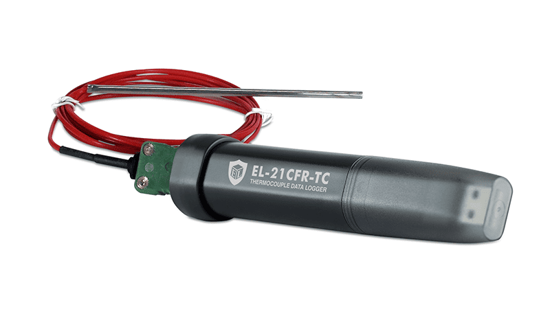 Lascar Electronics EL-21CFR-TC Temperature Data Logger, 200C, 21CFR Compatible K/J/T-Type Probes