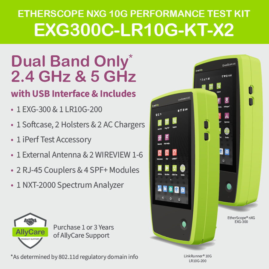 NetAlly EXG300C-LR10G-KT-X2