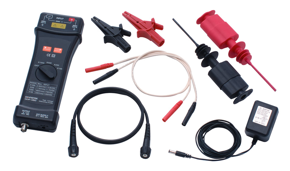 GW Instek GDP-050 Hochspannungs-Differenztastkopf, 50 MHz, 1,2 pF, 6,5 kV, 54 MOhm, 7 ns, GDP-Serie