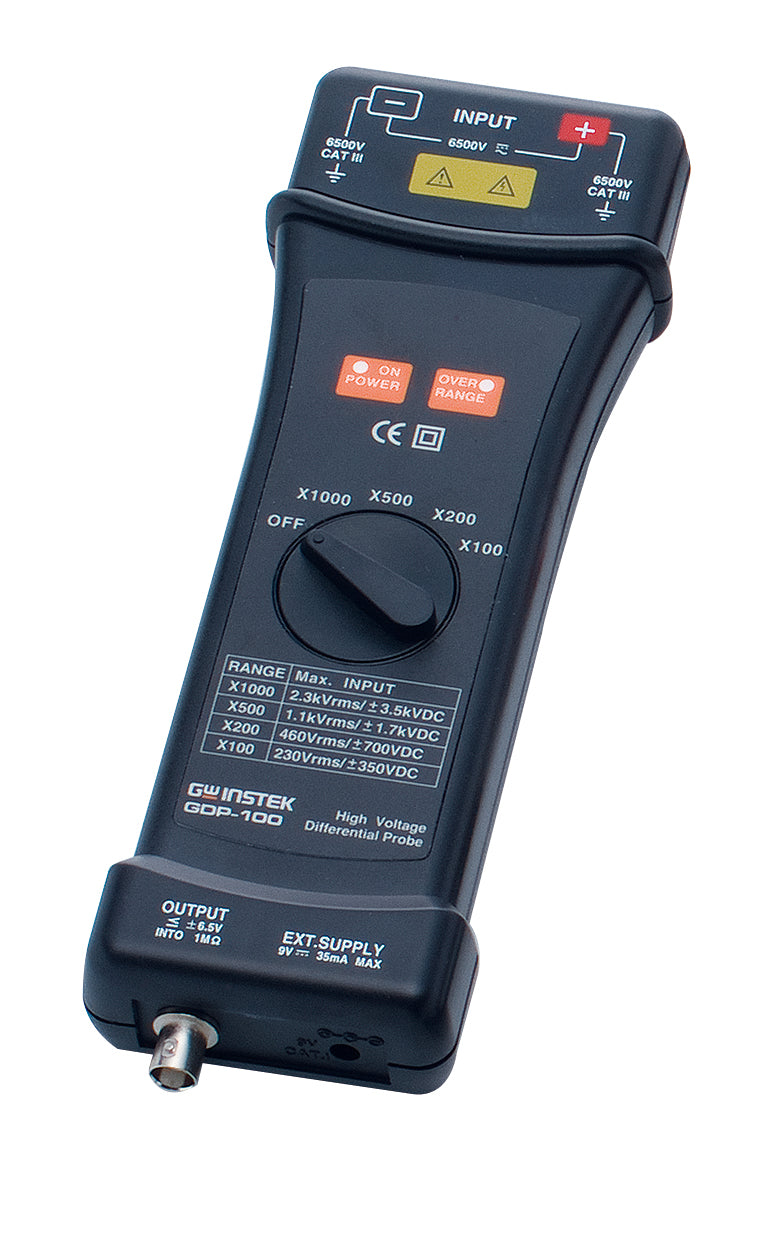 GW Instek GDP-100 Hochspannungs-Differentialtastkopf, 100MHz, 1.2pF, 6.5kV, 54MOhm, 3.5ns, GDP Serie