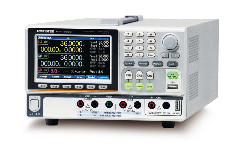 GW Instek GPP-3060LG  385W-3-Channel, Programmable Linear D.C. Power Supply, USB+LAN+GPIB