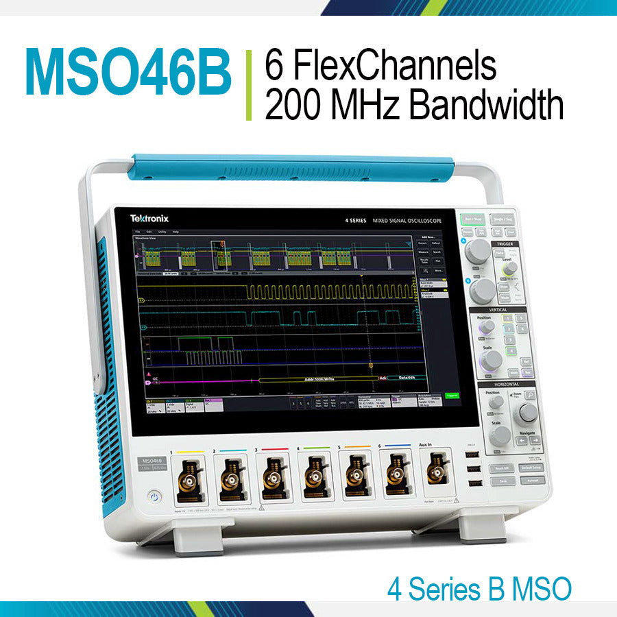 Tektronix MSO46B/4-BW-200/4-DDU Mixed-Signal-Oszilloskop der Serie 4 (200 MHz, 4 Kanäle)