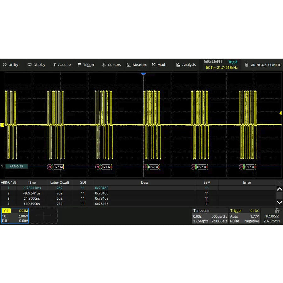 Siglent SDS-5000X-ARINC