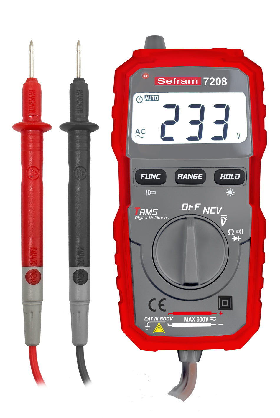 Sefram SEFRAM7208 TRMS AC multimeter, 6000 counts, autorange