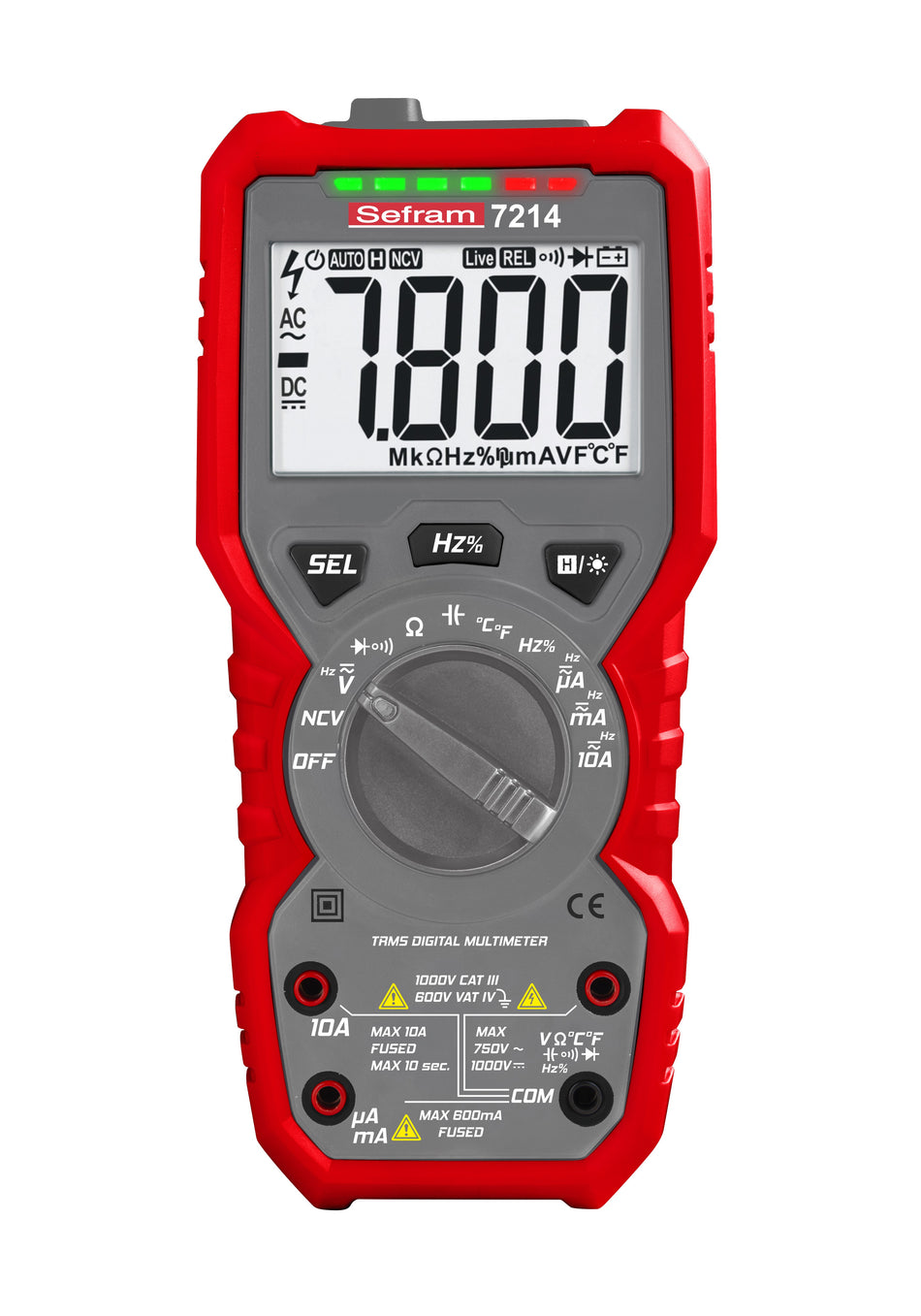 Sefram SEFRAM7214 TRMS AC multimeter 1000V, 6000 counts, autorange