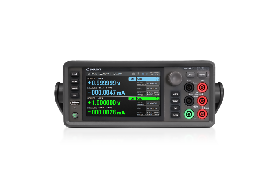 Siglent SMM3312X Präzisions-Quelle/Messeinheit, 2 Kanäle, 10 fA, 210 V, 3 A DC/10,5 A Impuls