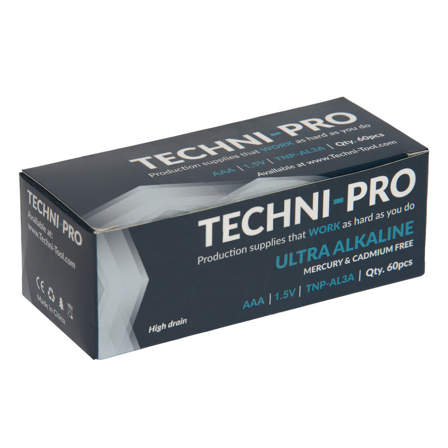 Techni-Pro TNP-AL3A-CS AAA Batterie, Alkali, AAA, 1,5V, 60 Batterien/Karton