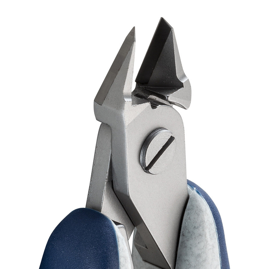 Techni-Pro TNP-CTR-HP-552G Cutter, Große, konisch zulaufende und ausgesparte Backen, bündig, ESD, 12,2 cm Gesamtlänge