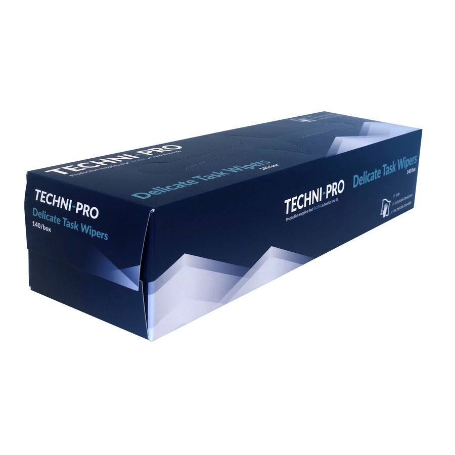 Techni-Pro TNP-DEL-TSK-WIPE-EA Spezielle Wischtücher für empfindliche Aufgaben, Pop-up-Box, Weiß, 38,1 x 43,2 cm, 140 Stück/Box