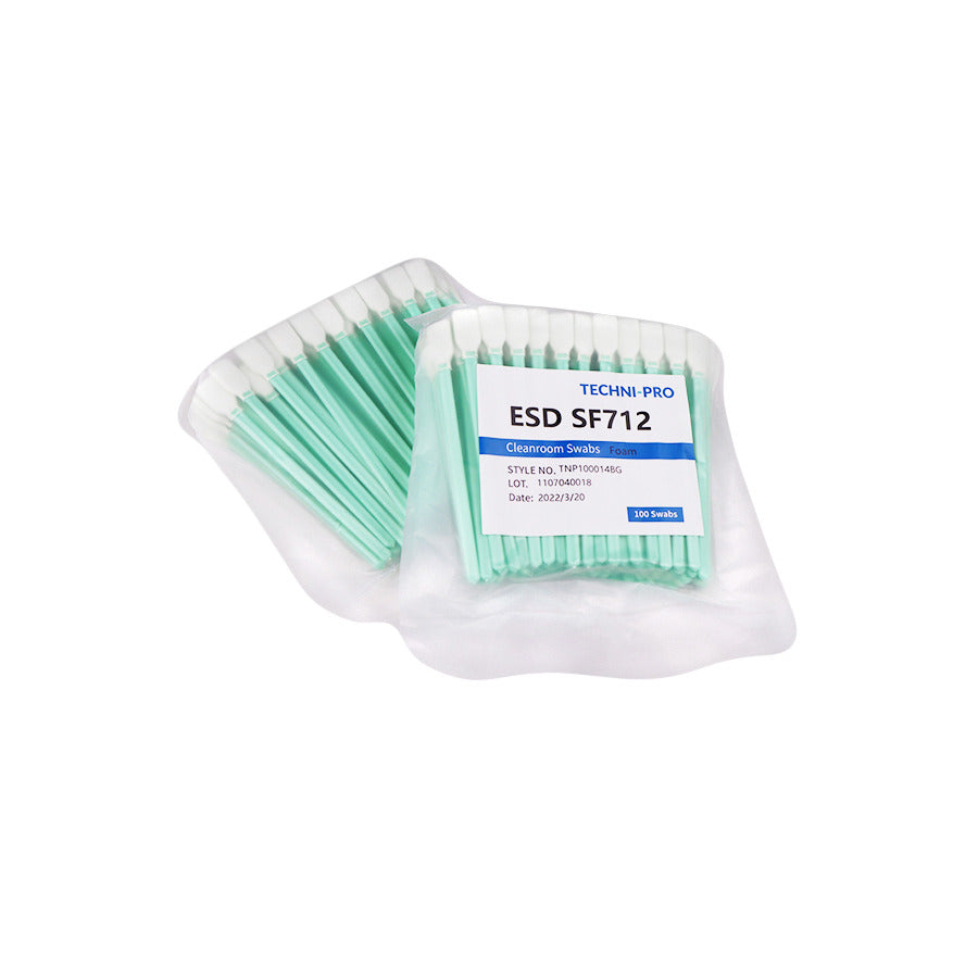 Techni-Pro FSWB712 Reinraumtupfer, ESD-Schaumstoff, statisch ableitender Griff, 5" Gesamtlänge, 100/Beutel