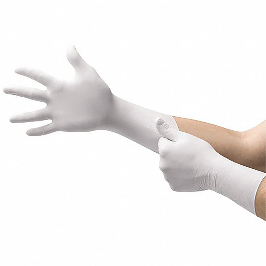 Techni-Pro ISO5NitGl-S Weiße Handschuhe, 9" Nitril, 5Mil Reinraum ISO 5 / Klasse 100, Klein 100/Beutel