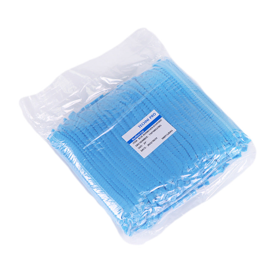 Techni-Pro BCAP24B Reinraumhaube, Vliesstoff, Blau, 24 Zoll, 100 Stück