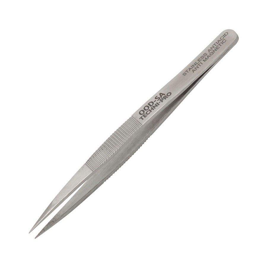 Techni-Pro TST-00D-SA Pinzette, Economy, starker scharfer gerändelter Griff, 4,75"