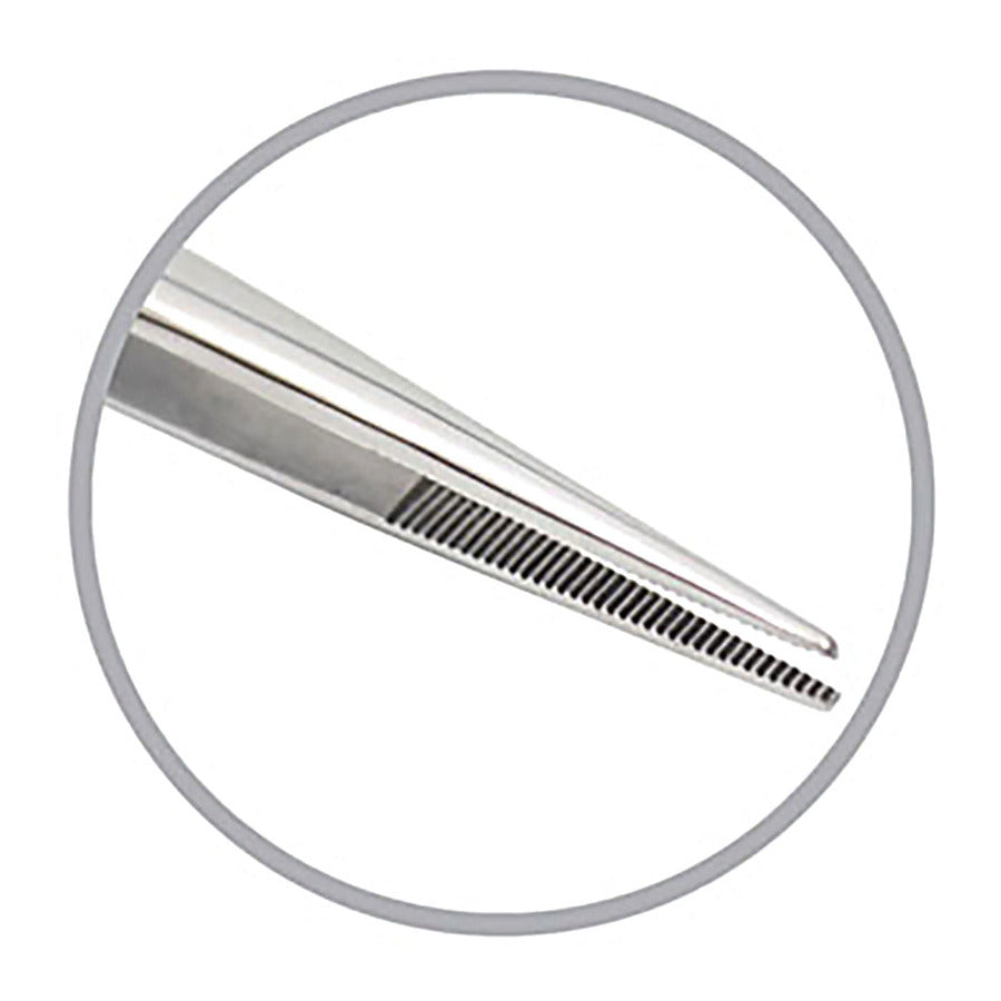 Techni-Pro TST-20A-1 Pinzette, Economy, scharfe Spitze, gezahnt, 11,43 cm Gesamtlänge